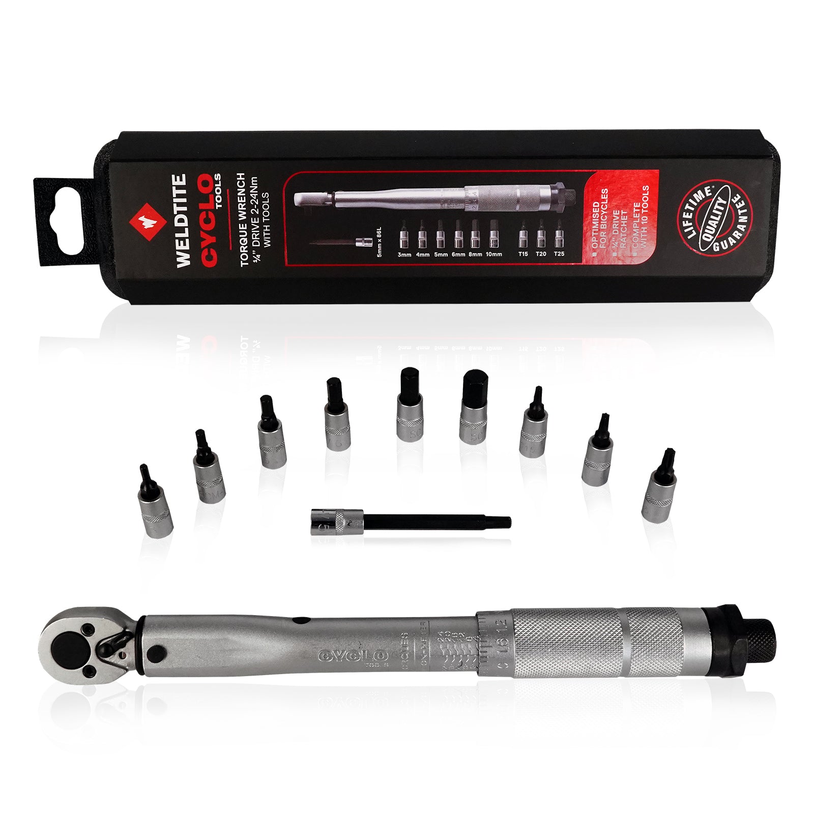 Torque Wrench 1 4 Drive 2 24Nm with Tools