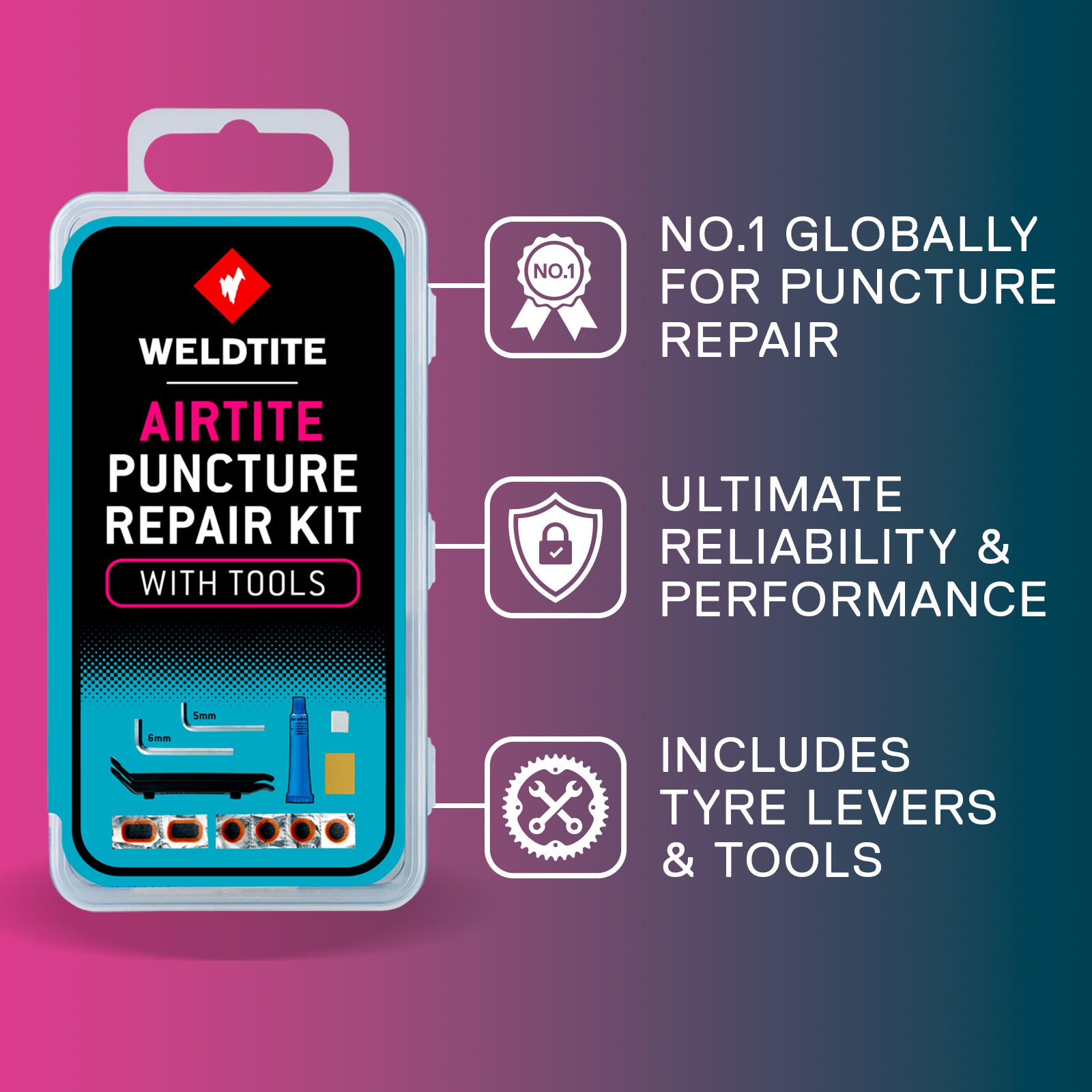 Airtite Puncture Repair Kit with Tools