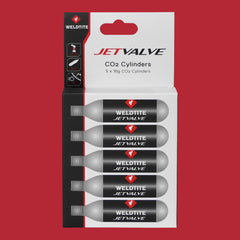 Jetvalve 5 x CO2 Cylinders (16g)