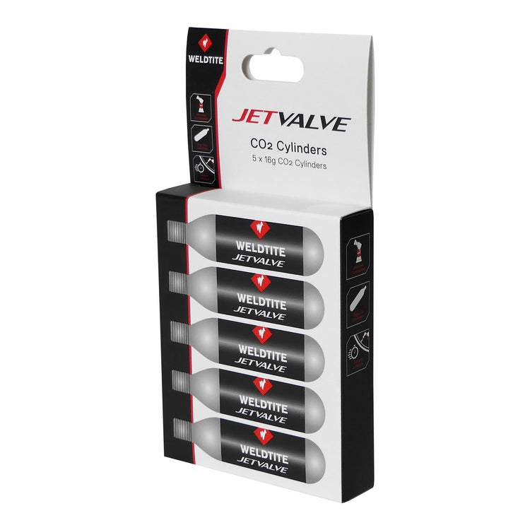 Jetvalve 5 x CO2 Cylinders (16g)