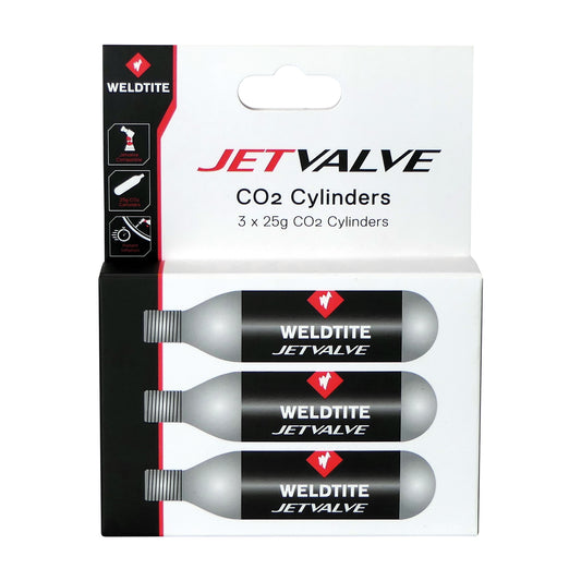 Jetvalve 3 x CO2 Cylinders (25g)