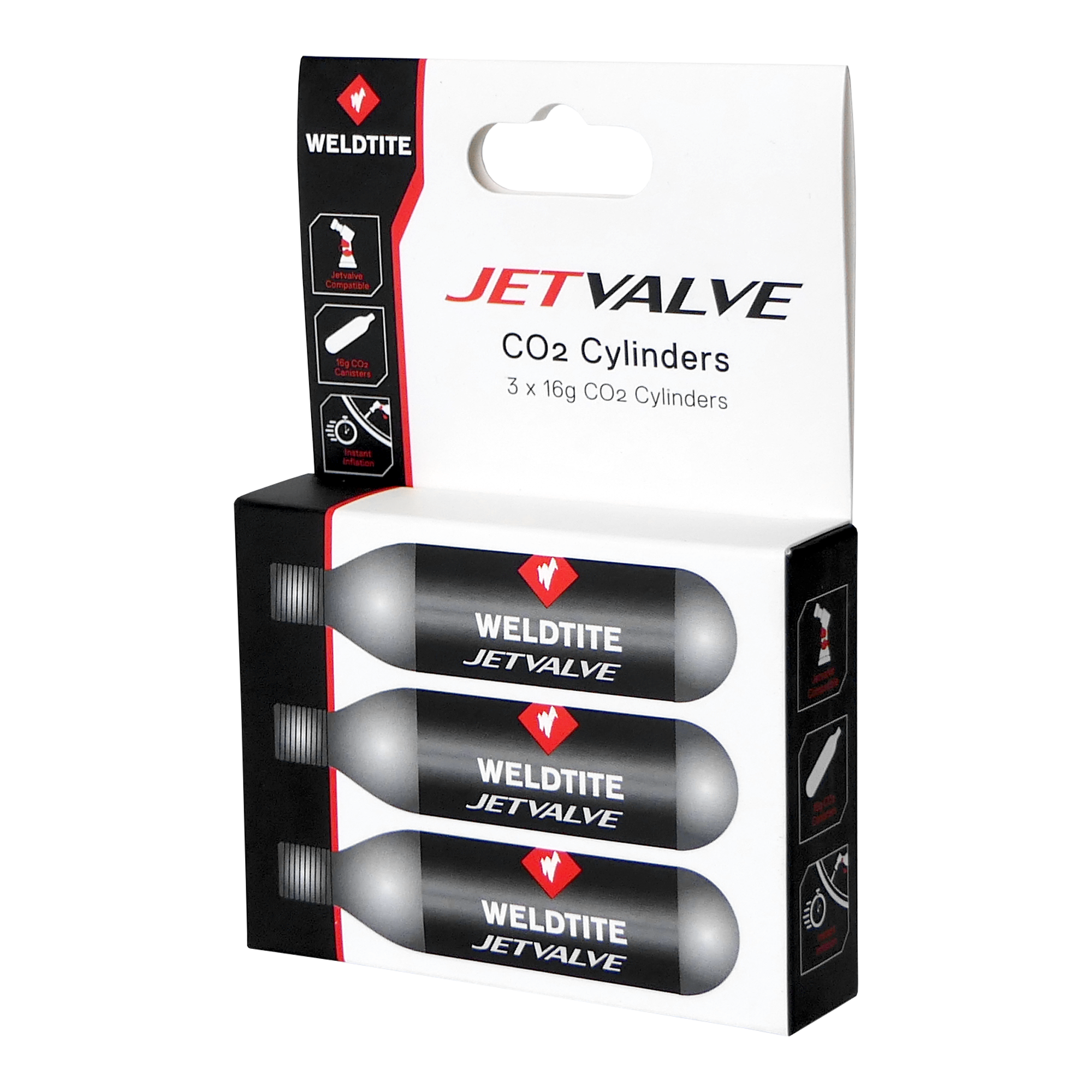 Jetvalve 3 x CO2 Cylinders (16g)