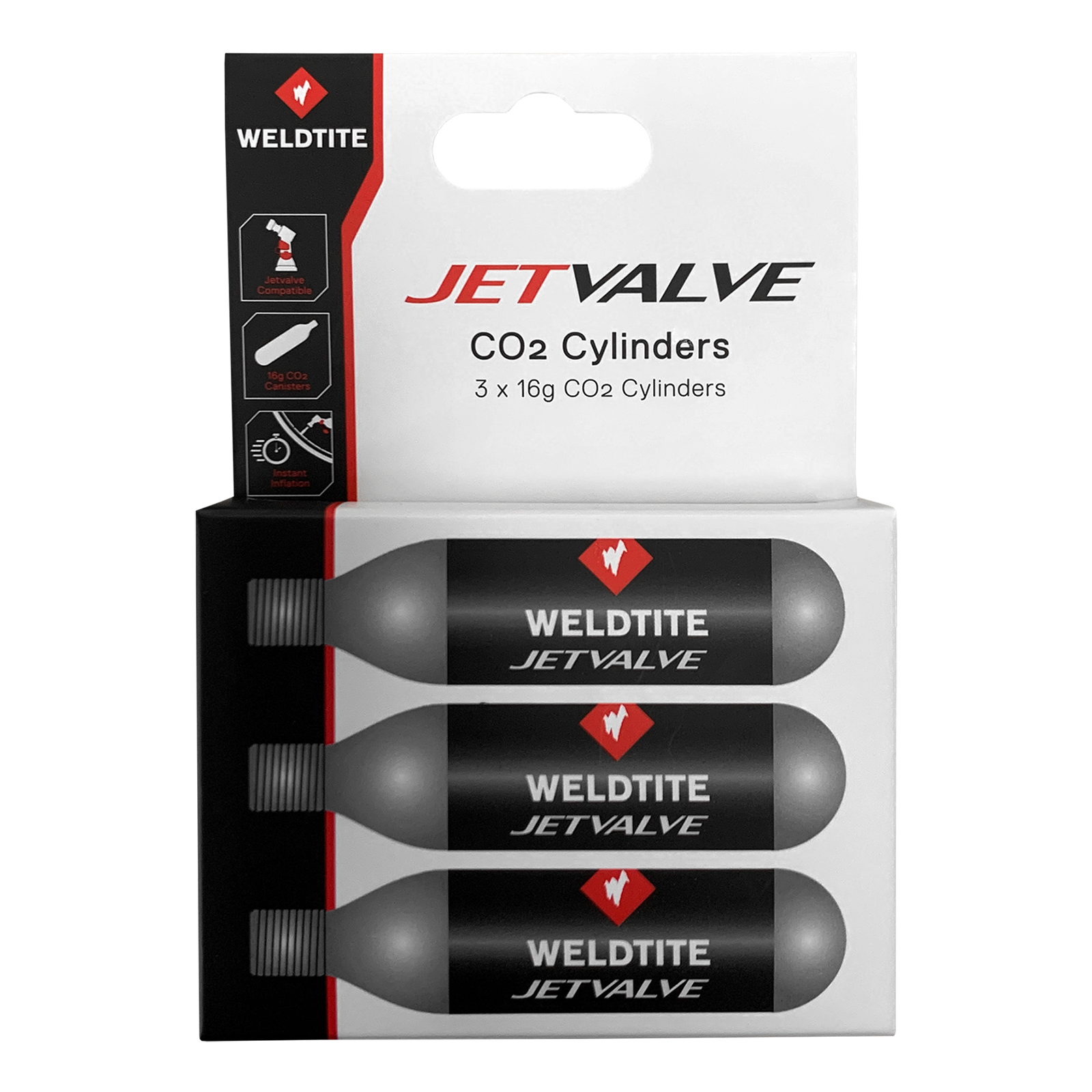 Jetvalve 3 x CO2 Cylinders (16g)