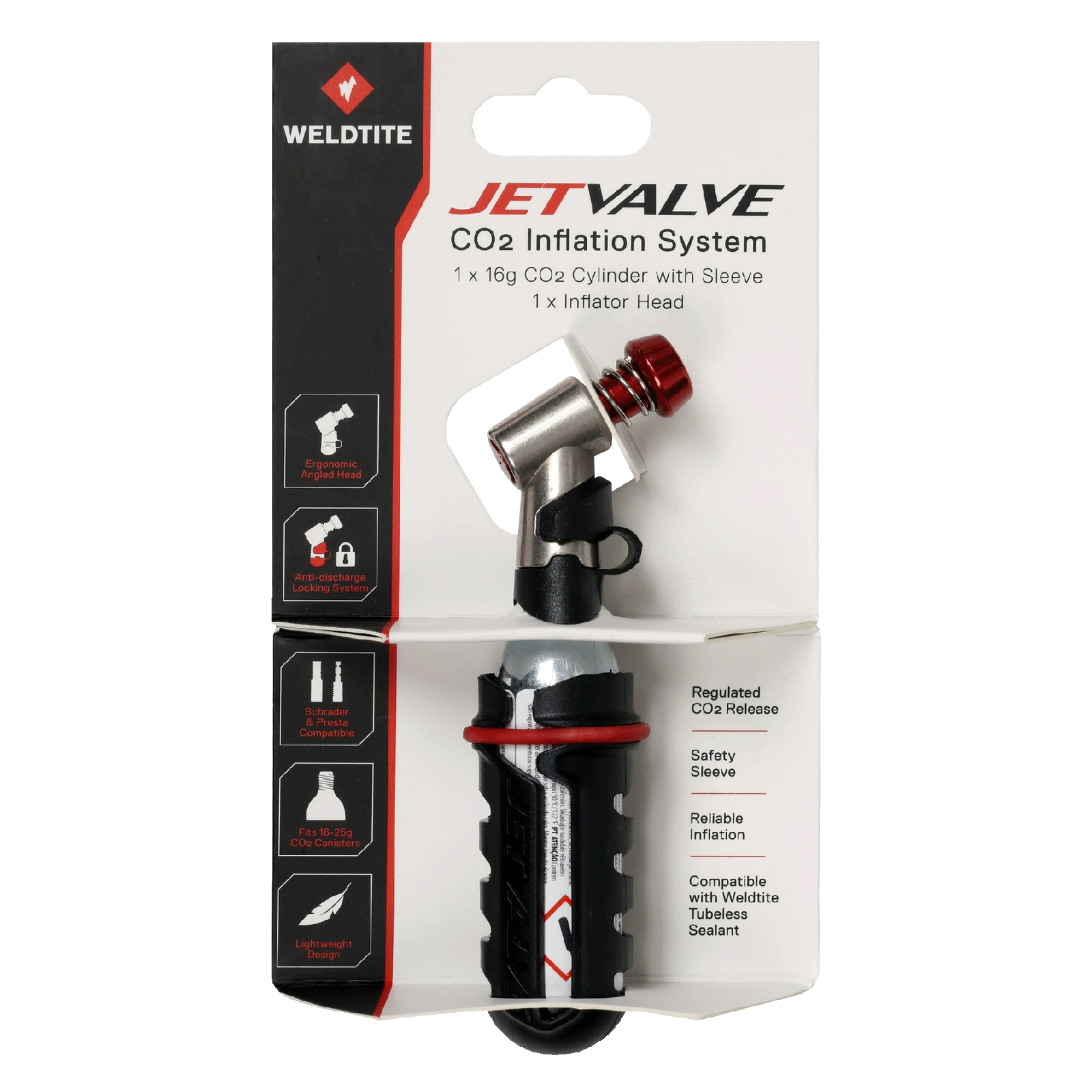 Jetvalve CO2 Inflator (Head / Cylinder / Sleeve)
