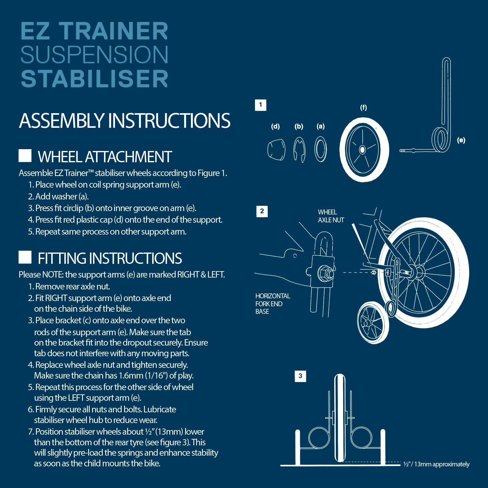 EZTrainer Suspension Stabilisers (CEN STD)