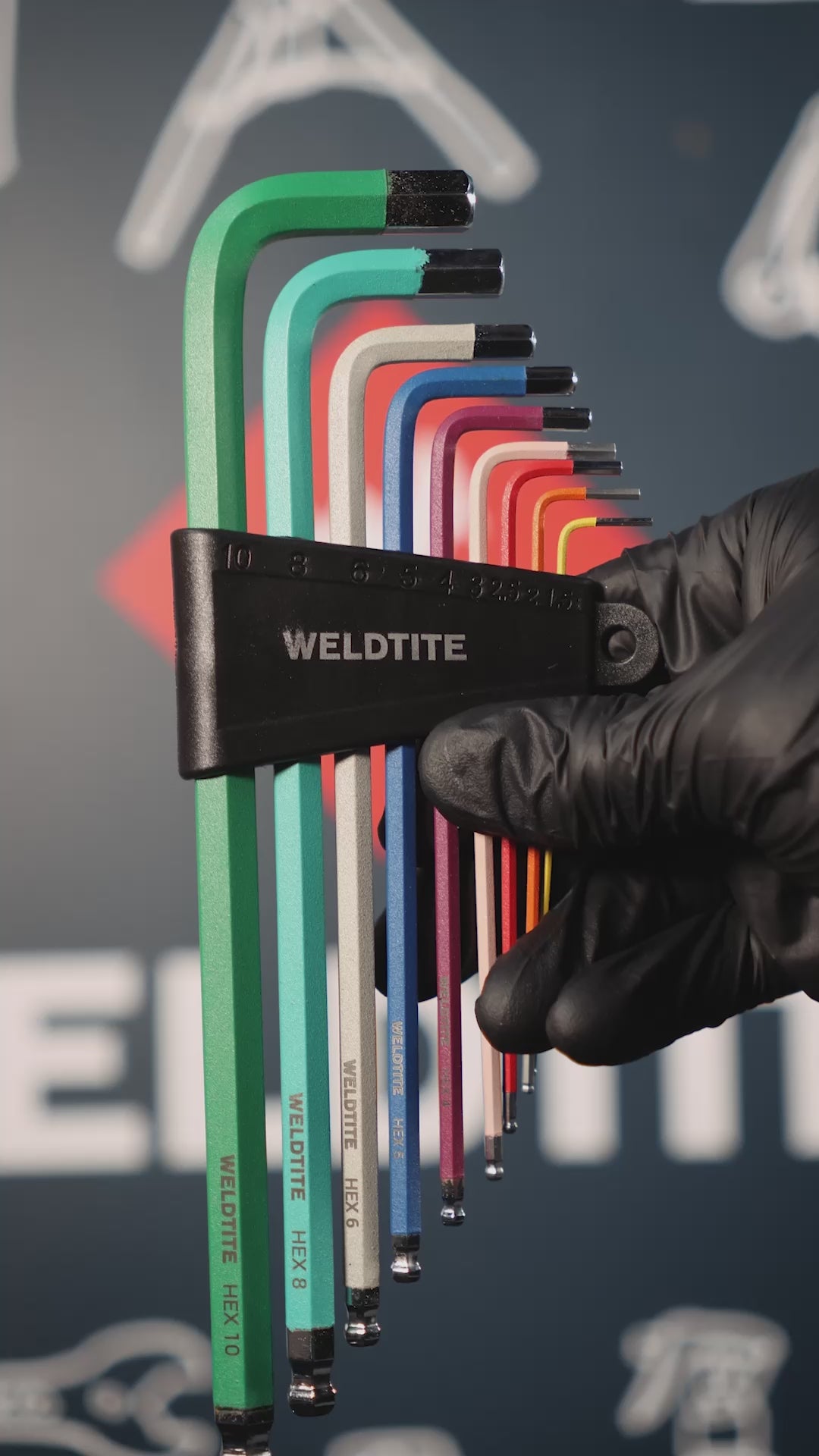 Load video: Colour Coded Hex Key Set