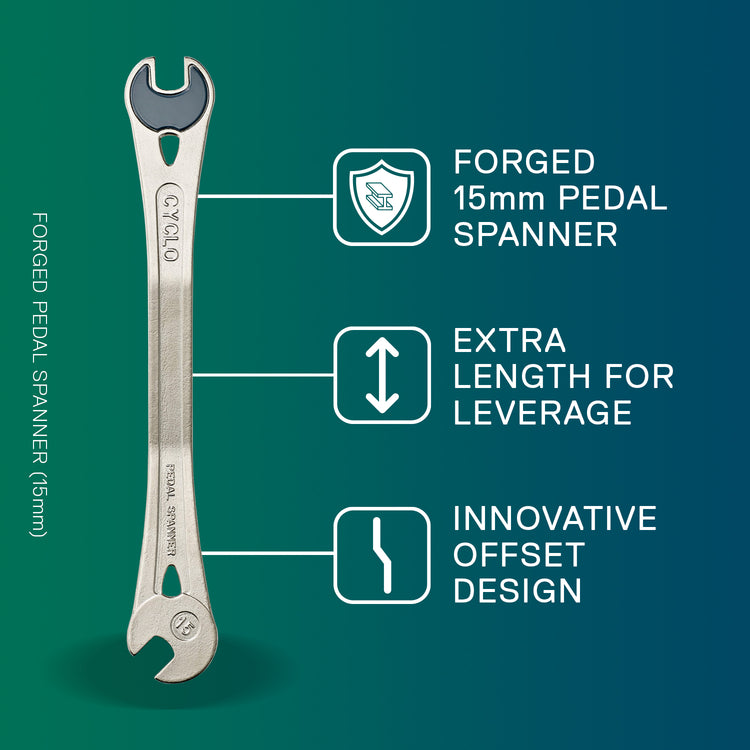 Forged Pedal Spanner (15 / 15mm)